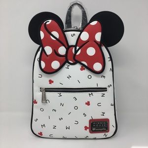 Loungefly Minnie Mouse Scattered Letter Backpack